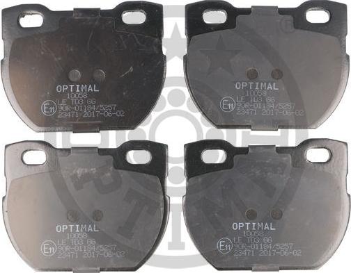 Optimal 10058 - Brake Pad Set, disc brake autospares.lv