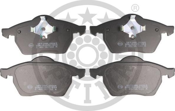 Optimal 10065 - Brake Pad Set, disc brake autospares.lv