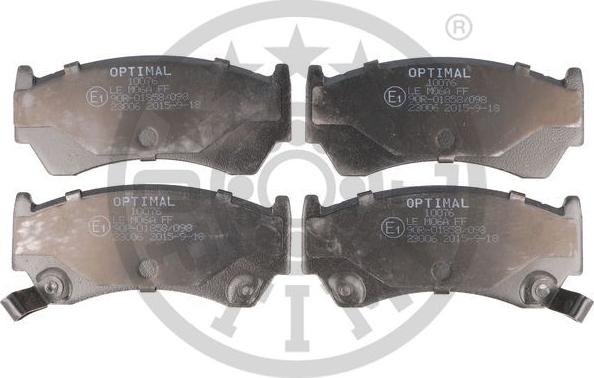 Optimal BP-10076 - Brake Pad Set, disc brake autospares.lv