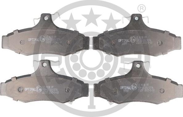 Optimal 10197 - Brake Pad Set, disc brake autospares.lv