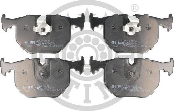 Optimal 10101 - Brake Pad Set, disc brake autospares.lv