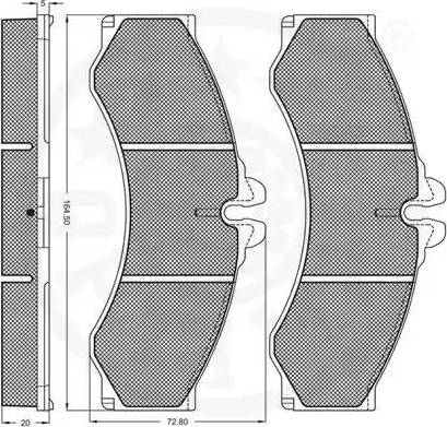 Optimal 10119 - Brake Pad Set, disc brake autospares.lv