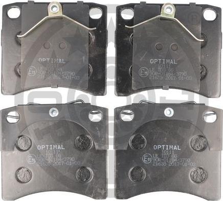 Optimal 10111 - Brake Pad Set, disc brake autospares.lv