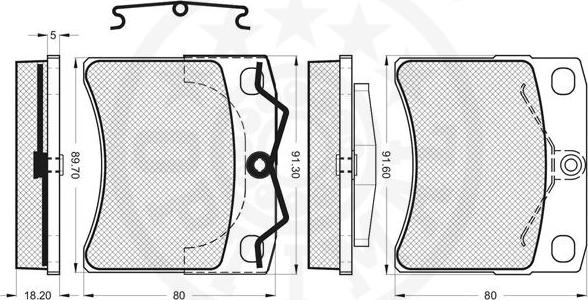 Optimal 10111 - Brake Pad Set, disc brake autospares.lv