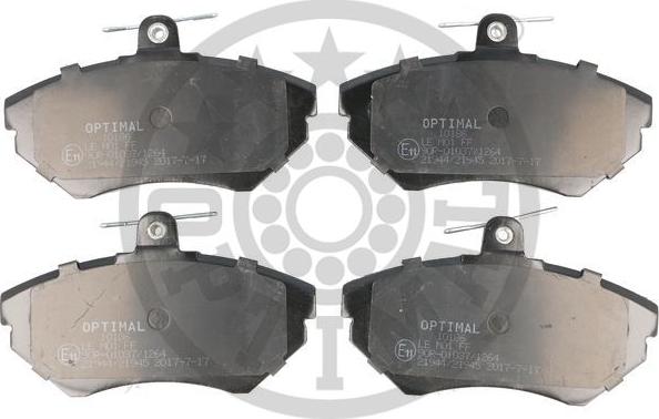 Optimal 10186 - Brake Pad Set, disc brake autospares.lv