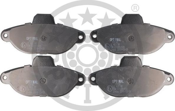 Optimal 10180 - Brake Pad Set, disc brake autospares.lv