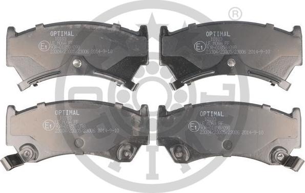 Optimal 10183 - Brake Pad Set, disc brake autospares.lv