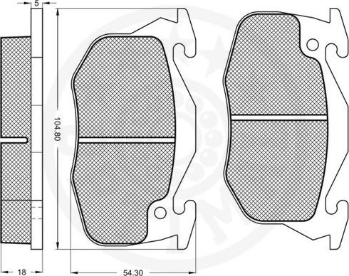 Optimal 10134 - Brake Pad Set, disc brake autospares.lv