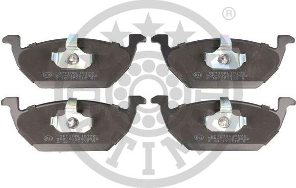 Optimal 10172 - Brake Pad Set, disc brake autospares.lv