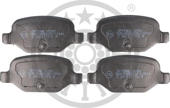 Optimal 10390 - Brake Pad Set, disc brake autospares.lv