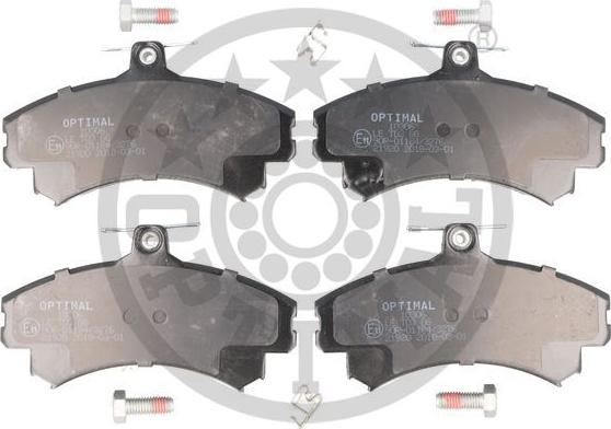 Optimal 10306 - Brake Pad Set, disc brake autospares.lv