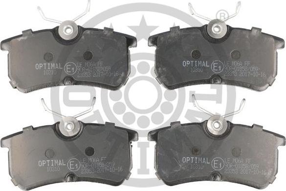 Optimal 10310 - Brake Pad Set, disc brake autospares.lv