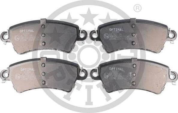 Optimal 10388 - Brake Pad Set, disc brake autospares.lv