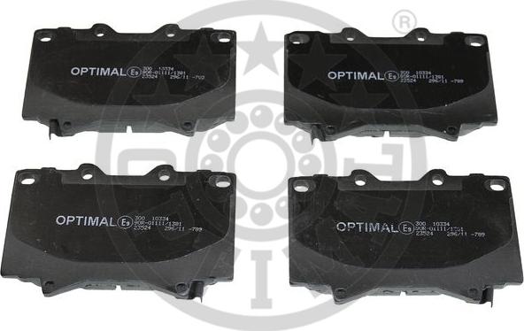 Optimal 10334 - Brake Pad Set, disc brake autospares.lv