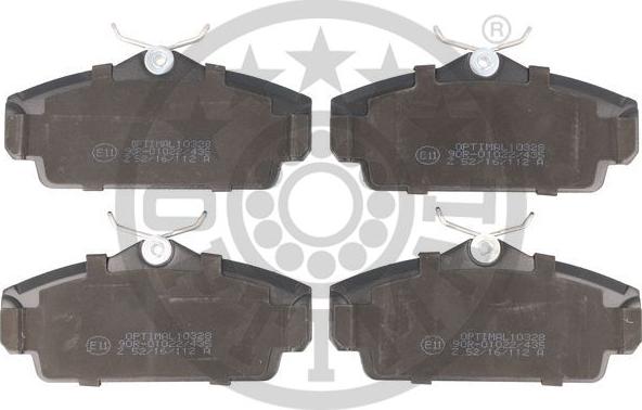 Optimal 10328 - Brake Pad Set, disc brake autospares.lv