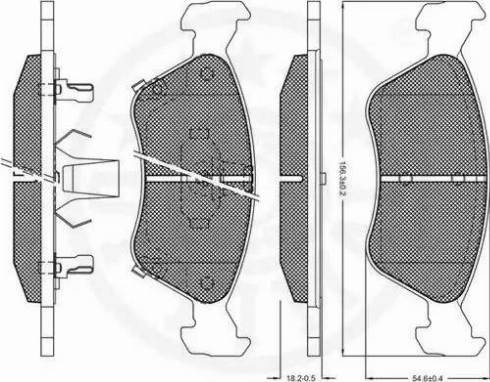 Optimal 10267 - Brake Pad Set, disc brake autospares.lv