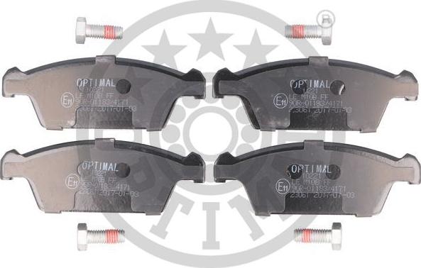 Optimal 10221 - Brake Pad Set, disc brake autospares.lv