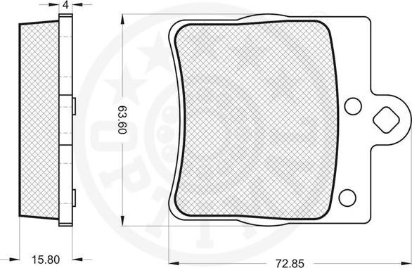 Optimal 10271 - Brake Pad Set, disc brake autospares.lv