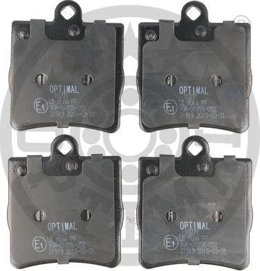 Optimal 10271 - Brake Pad Set, disc brake autospares.lv