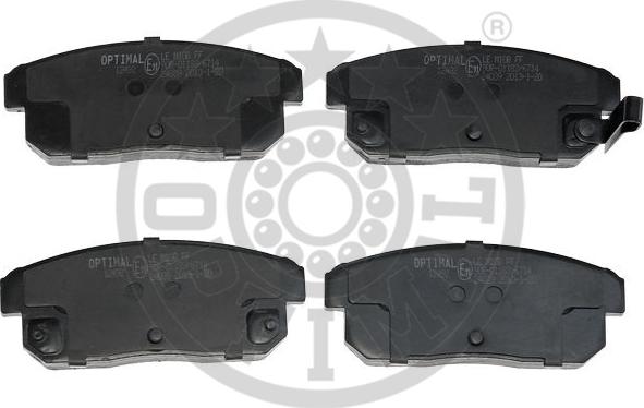 Optimal 12492 - Brake Pad Set, disc brake autospares.lv