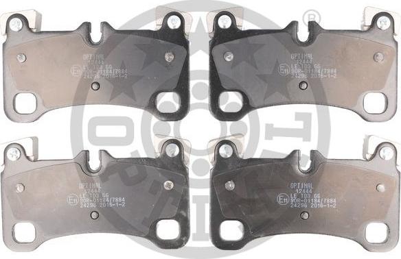 Optimal 12444 - Brake Pad Set, disc brake autospares.lv