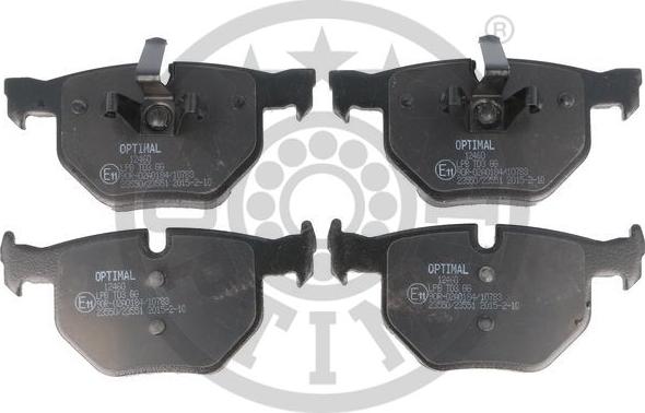 Optimal 12460 - Brake Pad Set, disc brake autospares.lv