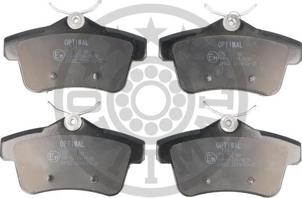 Optimal 12468 - Brake Pad Set, disc brake autospares.lv