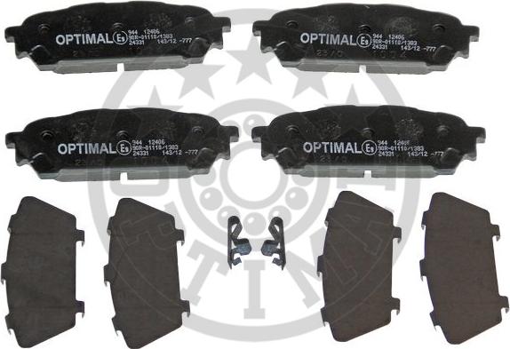 Optimal 12406 - Brake Pad Set, disc brake autospares.lv