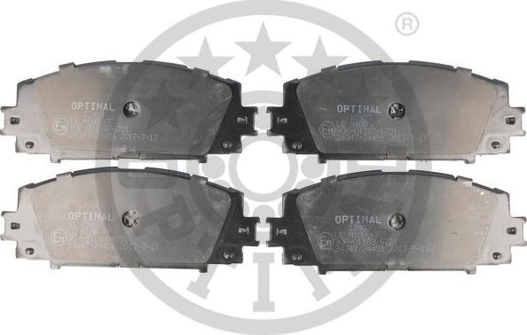 Optimal 12403 - Brake Pad Set, disc brake autospares.lv