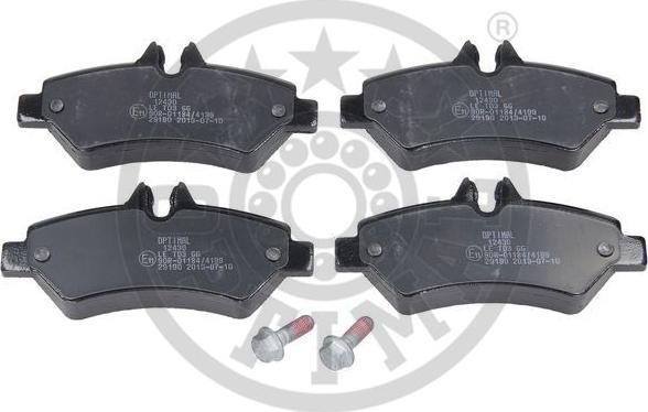 Optimal 12430 - Brake Pad Set, disc brake autospares.lv