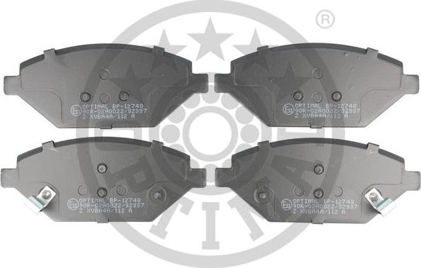 Optimal 12478 - Brake Pad Set, disc brake autospares.lv