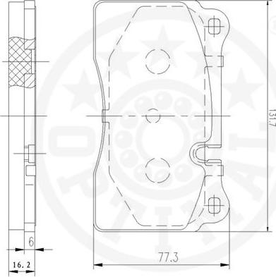 Optimal 12478 - Brake Pad Set, disc brake autospares.lv