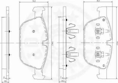 Optimal 12581 - Brake Pad Set, disc brake autospares.lv