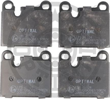 Optimal 12535 - Brake Pad Set, disc brake autospares.lv