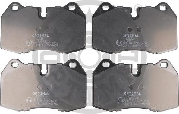 Optimal 12522 - Brake Pad Set, disc brake autospares.lv