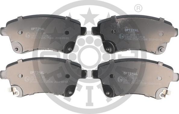 Optimal BP-12575 - Brake Pad Set, disc brake autospares.lv