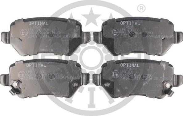 Optimal 12642 - Brake Pad Set, disc brake autospares.lv