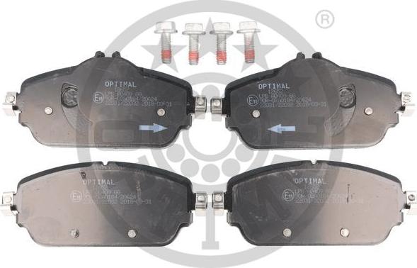 Optimal 12652 - Brake Pad Set, disc brake autospares.lv