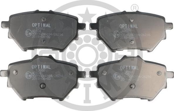 Optimal 12682 - Brake Pad Set, disc brake autospares.lv