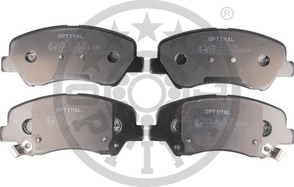 Optimal 12672 - Brake Pad Set, disc brake autospares.lv