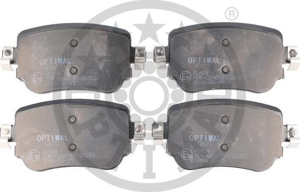 Optimal 12677 - Brake Pad Set, disc brake autospares.lv