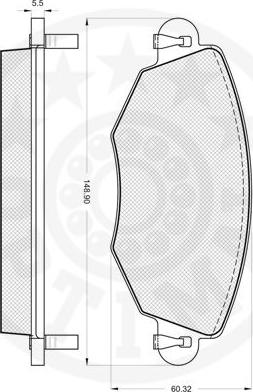 Optimal 12091 - Brake Pad Set, disc brake autospares.lv