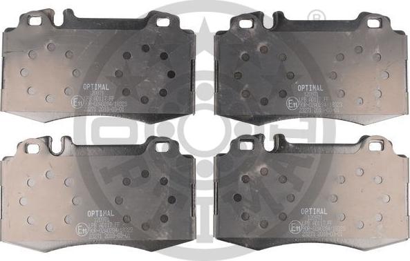 Optimal 120971 - Brake Pad Set, disc brake autospares.lv