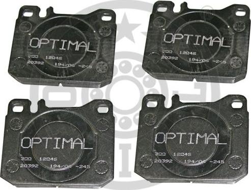 Optimal 12046 - Brake Pad Set, disc brake autospares.lv