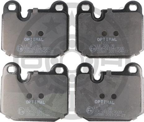 Optimal 12039 - Brake Pad Set, disc brake autospares.lv