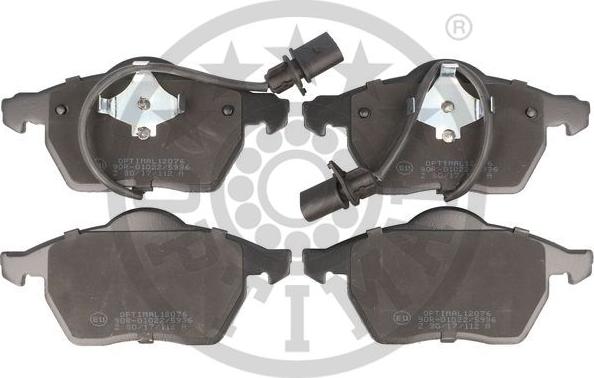 Optimal 12076 - Brake Pad Set, disc brake autospares.lv