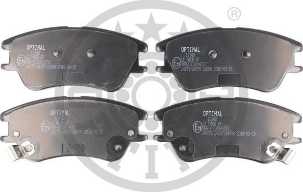 Optimal 12148 - Brake Pad Set, disc brake autospares.lv