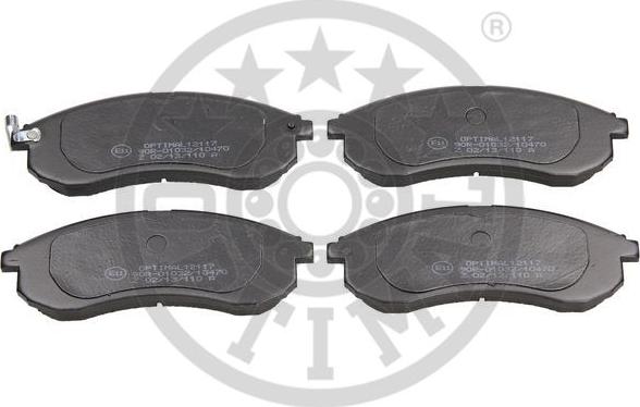 Optimal 12117 - Brake Pad Set, disc brake autospares.lv