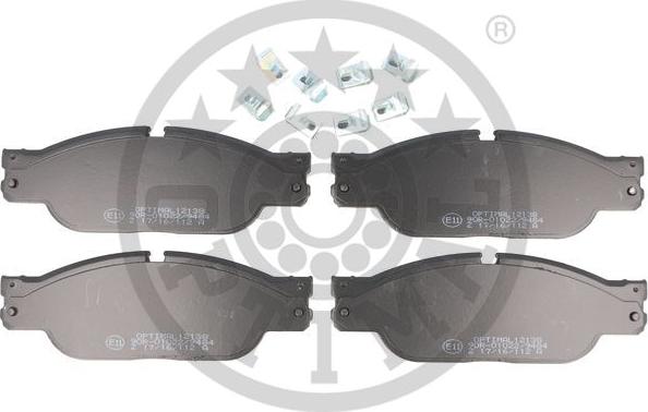 Optimal 12138 - Brake Pad Set, disc brake autospares.lv