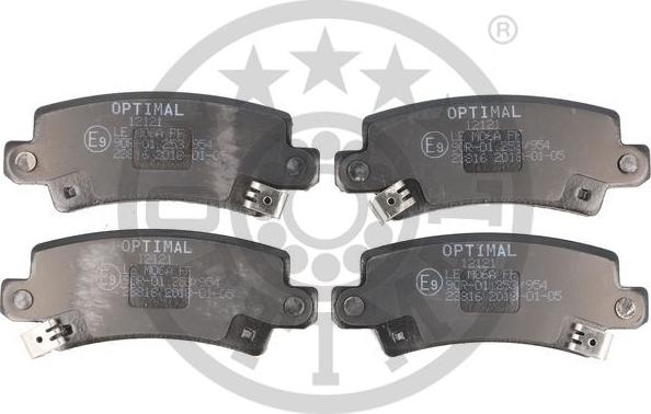 Optimal 12121 - Brake Pad Set, disc brake autospares.lv